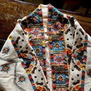 Anthropologie Boho Beaded Jacket